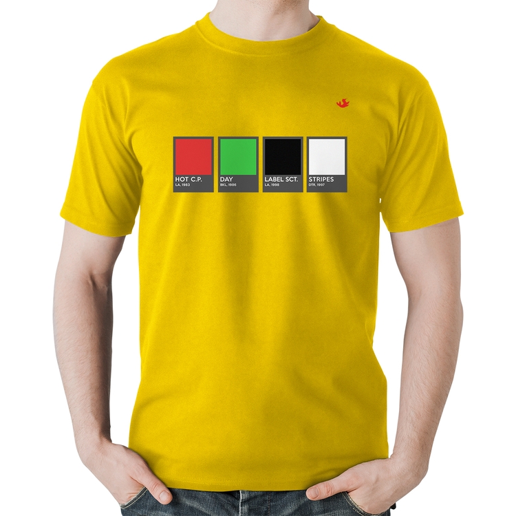 Camiseta Algodão Music Color Guide - Amarela