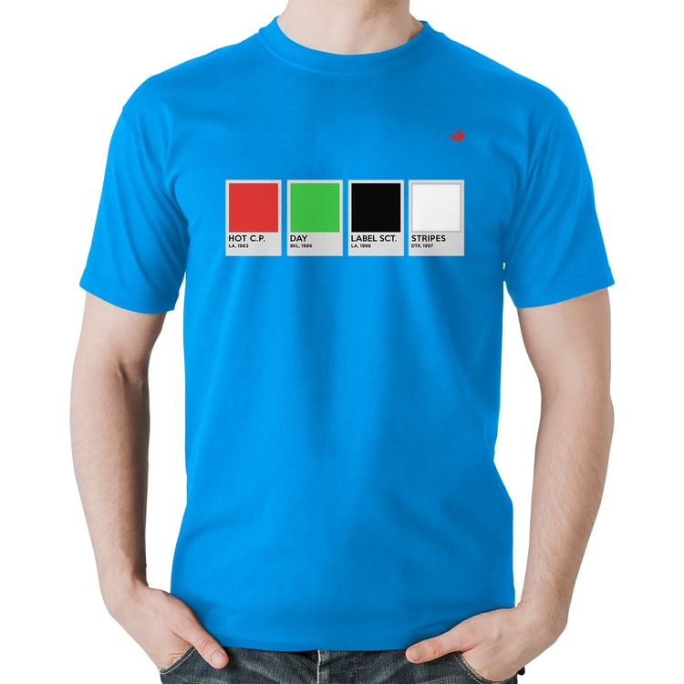 Camiseta Algodão Music Color Guide - Azul