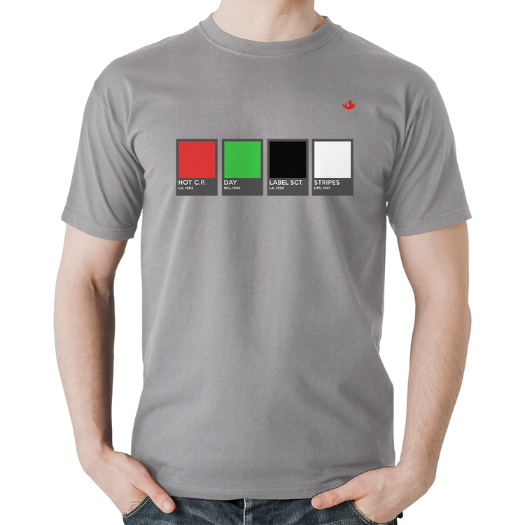 Camiseta Algodão Music Color Guide - Cinza