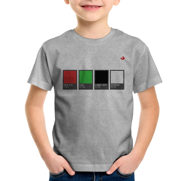 Camiseta Infantil Music Color Guide - Cinza