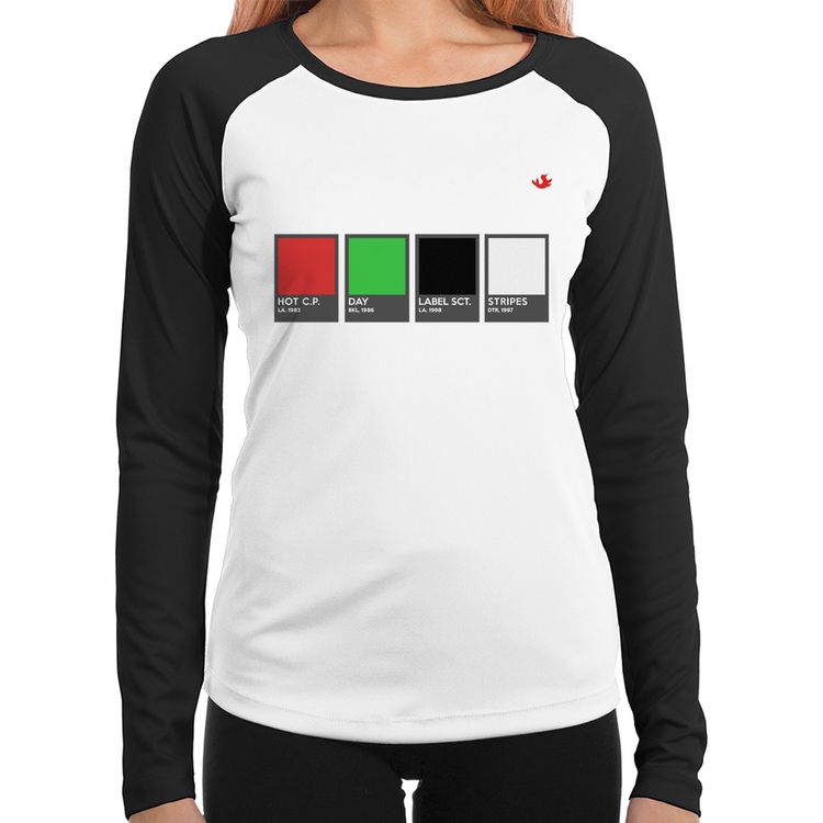 Baby Look Raglan Music Color Guide Manga Longa