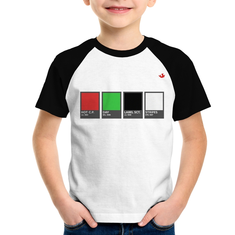 Camiseta Raglan Infantil Music Color Guide