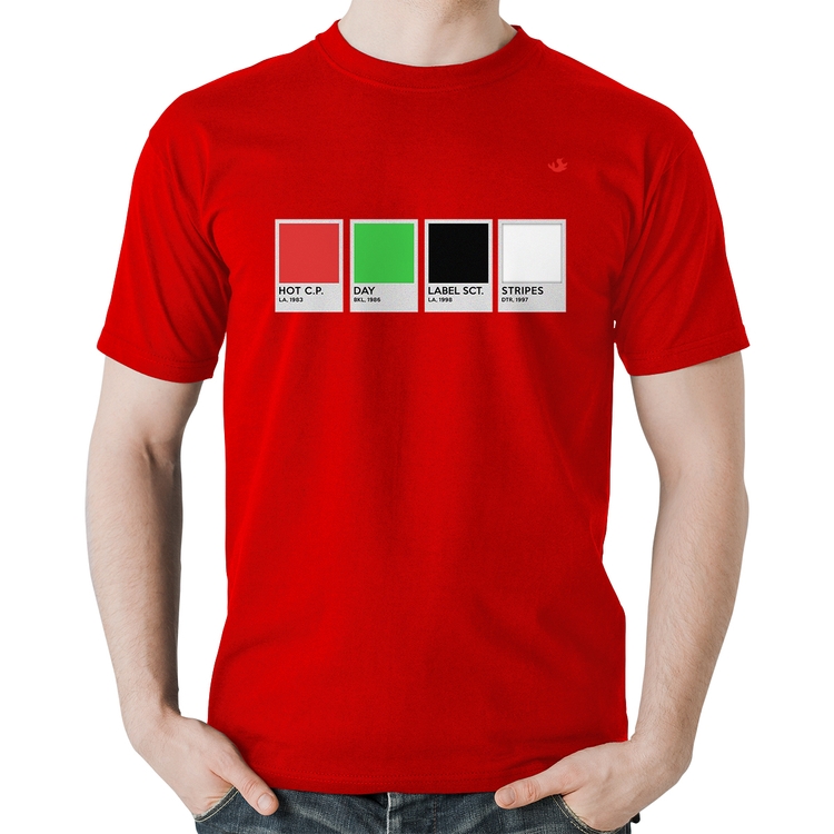 Camiseta Algodão Music Color Guide - Vermelha