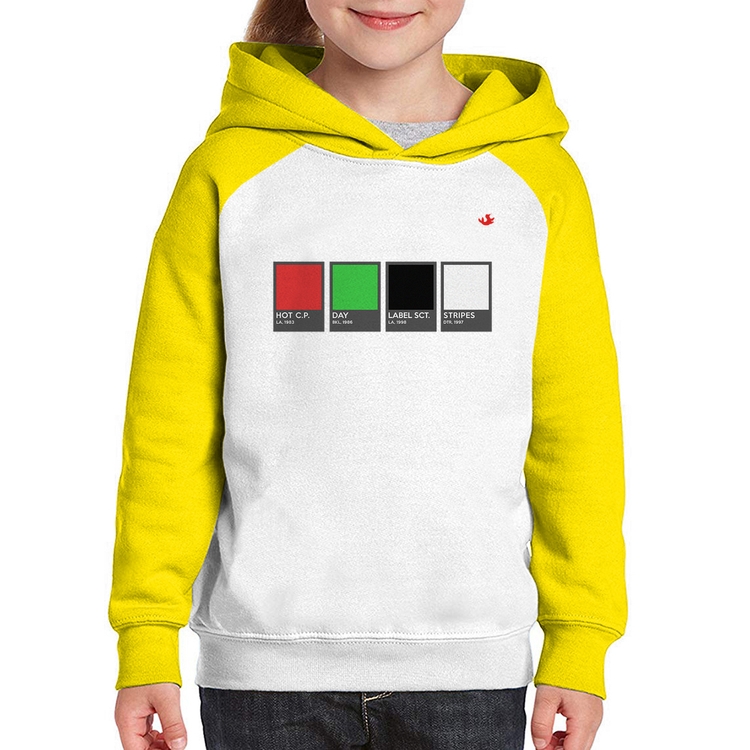 Moletom Infantil Music Color Guide - Branco/Amarelo