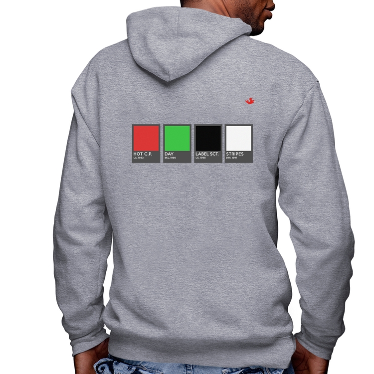 Blusa Moletom Music Color Guide Masculina com Capuz e Zíper - Mescla