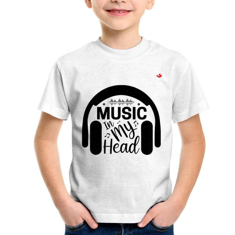 Camiseta Infantil Music in my head