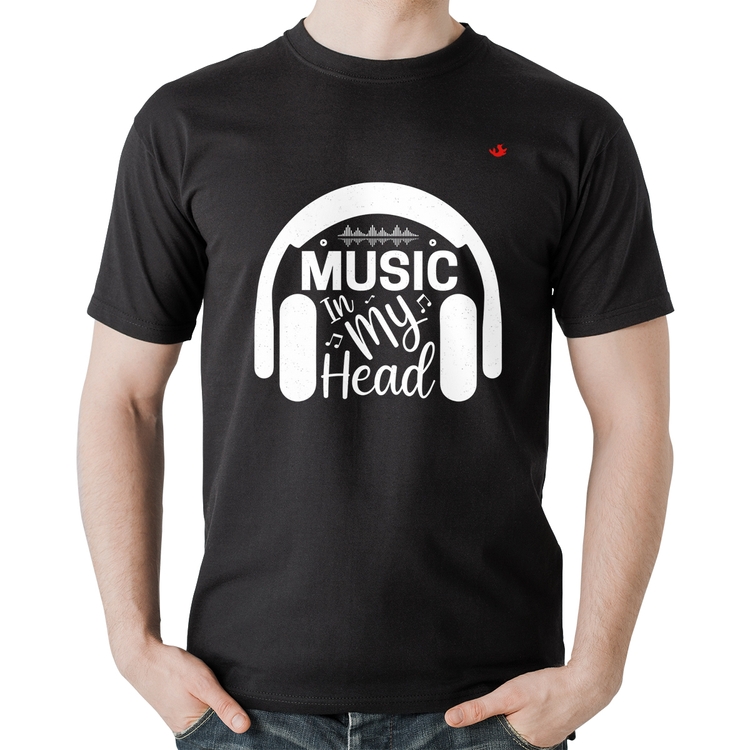 Camiseta Algodão Music in my head