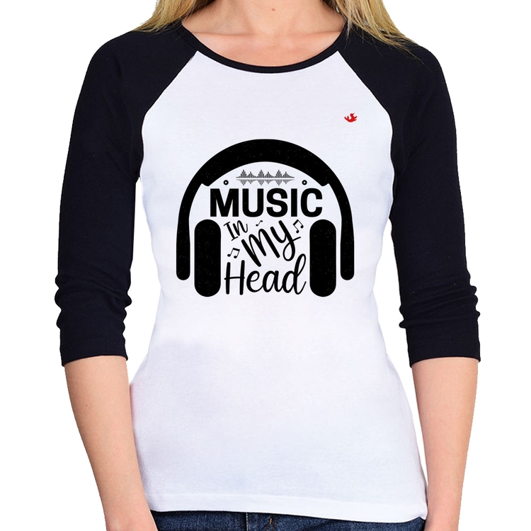 Baby Look Raglan Music in my head Manga 3/4