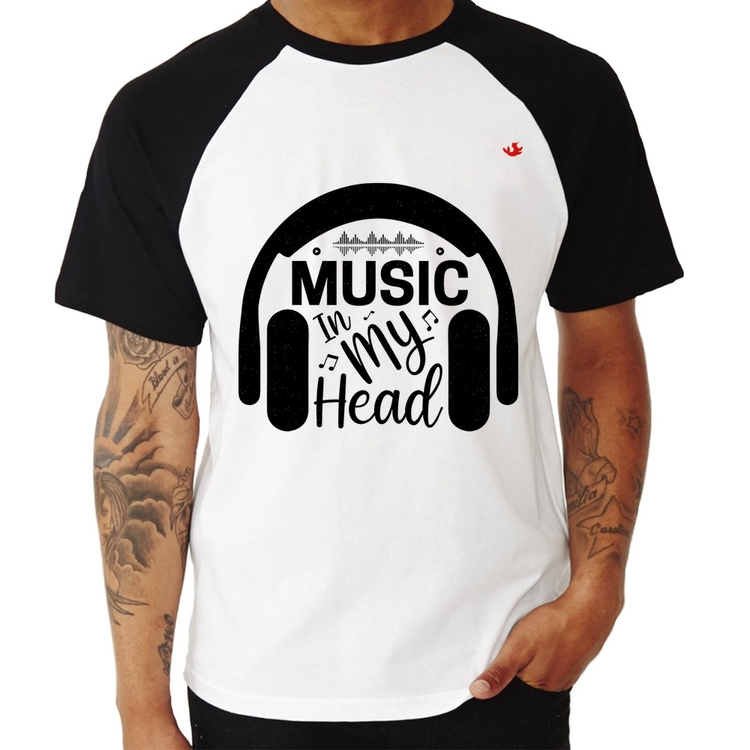 Camiseta Raglan Music in my head