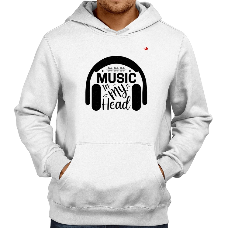 Moletom Music in my head - Branco