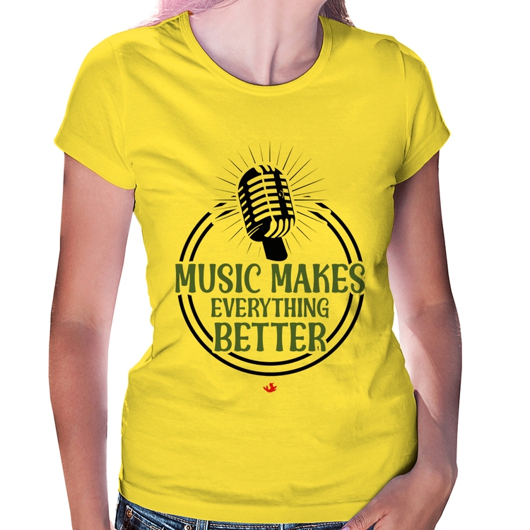 Baby Look Music makes everything better - Amarela