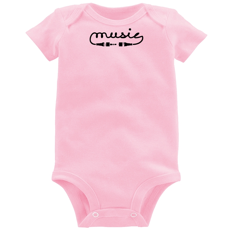 Body Bebê Music Plug - Rosa Bebê
