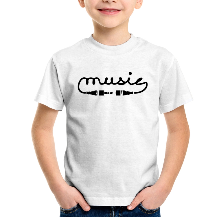 Camiseta Infantil Music Plug