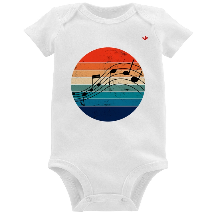 Body Bebê Música Vintage Sunset