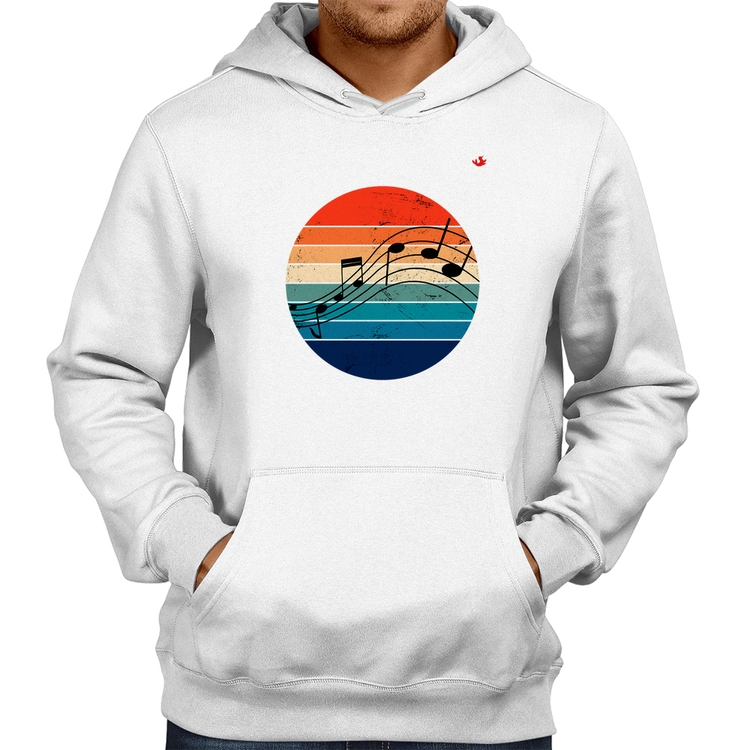 Moletom Música Vintage Sunset - Branco
