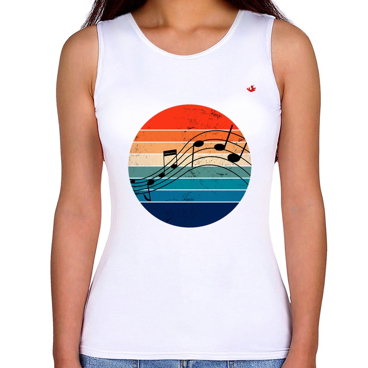 Regata Feminina Música Vintage Sunset