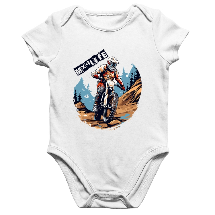 Body Bebê Algodão MX4Life - Branco