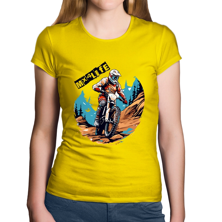 Baby Look Algodão MX4Life - Amarela