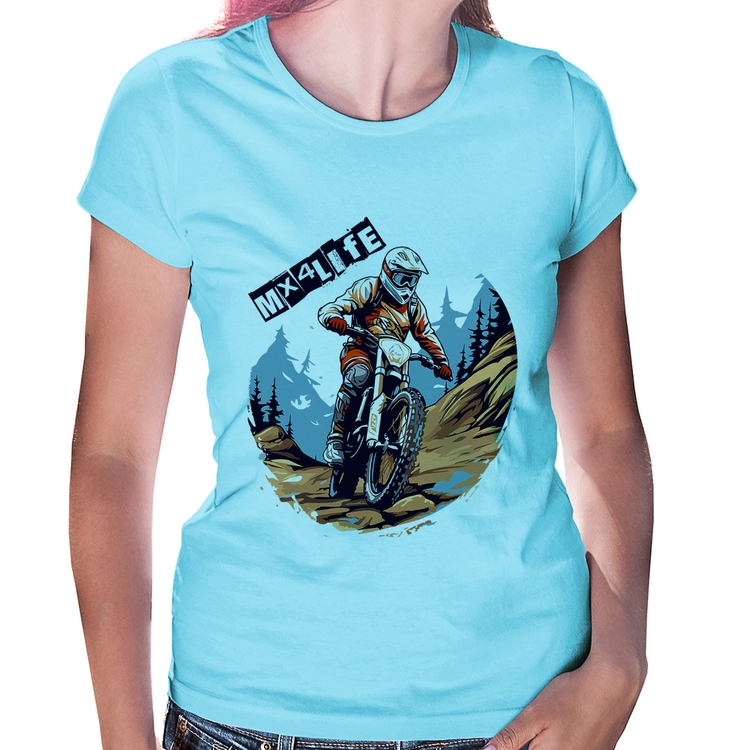 Baby Look MX4Life - Azul Bebê