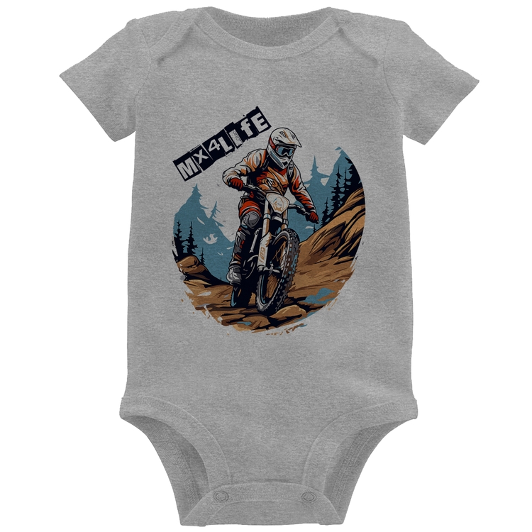 Body Bebê MX4Life - Cinza