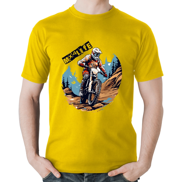 Camiseta Algodão MX4Life - Amarela