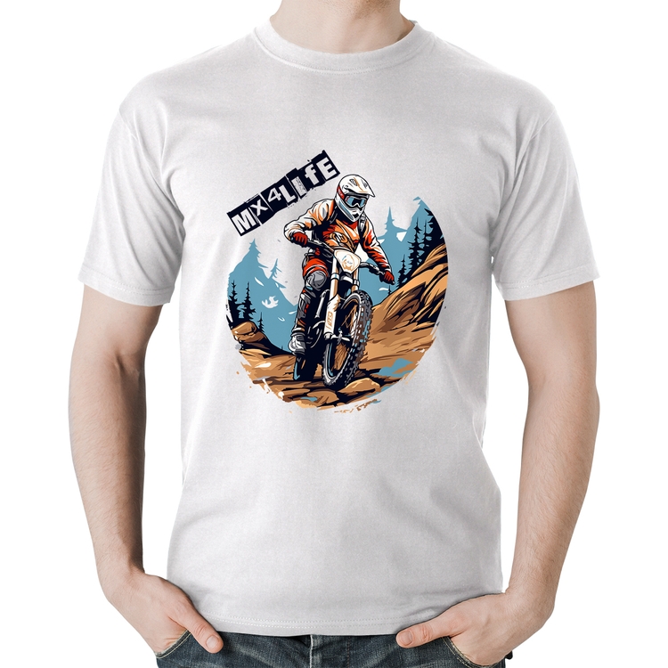 Camiseta Algodão MX4Life - Branca