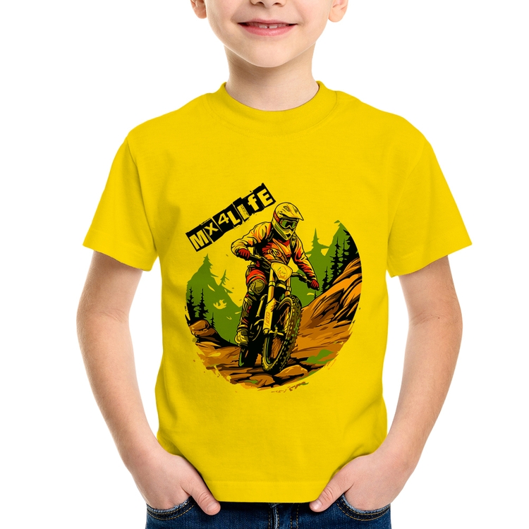 Camiseta Infantil MX4Life - Amarela