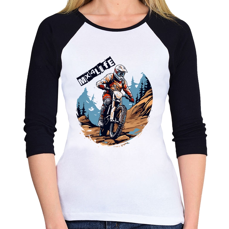 Baby Look Raglan MX4Life Manga 3/4