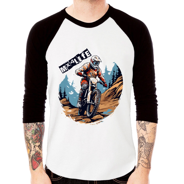 Camiseta Raglan MX4Life Manga 3/4