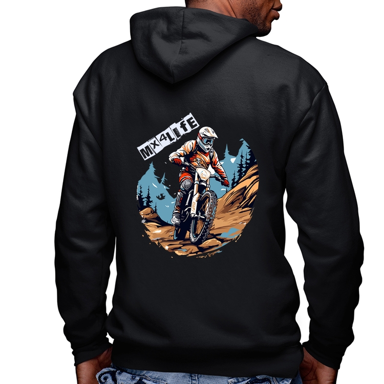 Blusa Moletom MX4Life Masculina com Capuz e Zíper