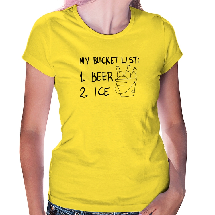 Baby Look My bucket list - Amarela