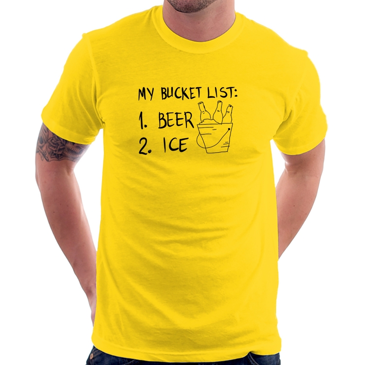Camiseta My bucket list - Amarela