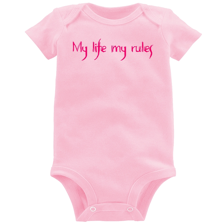 Body Bebê My Life My Rules - Rosa Bebê