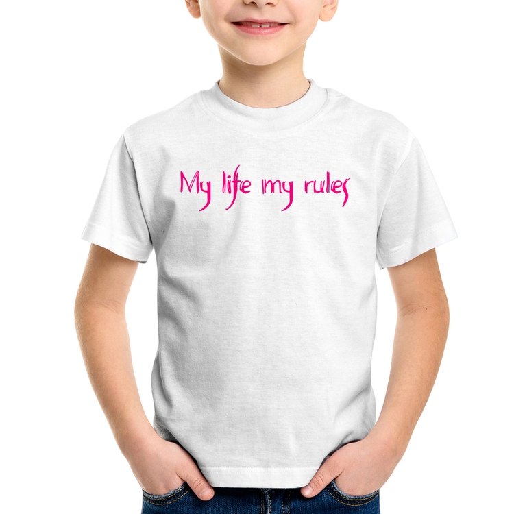 Camiseta Infantil My Life My Rules