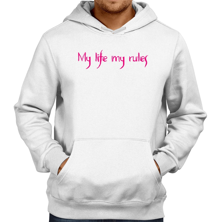 Moletom My Life My Rules - Branco