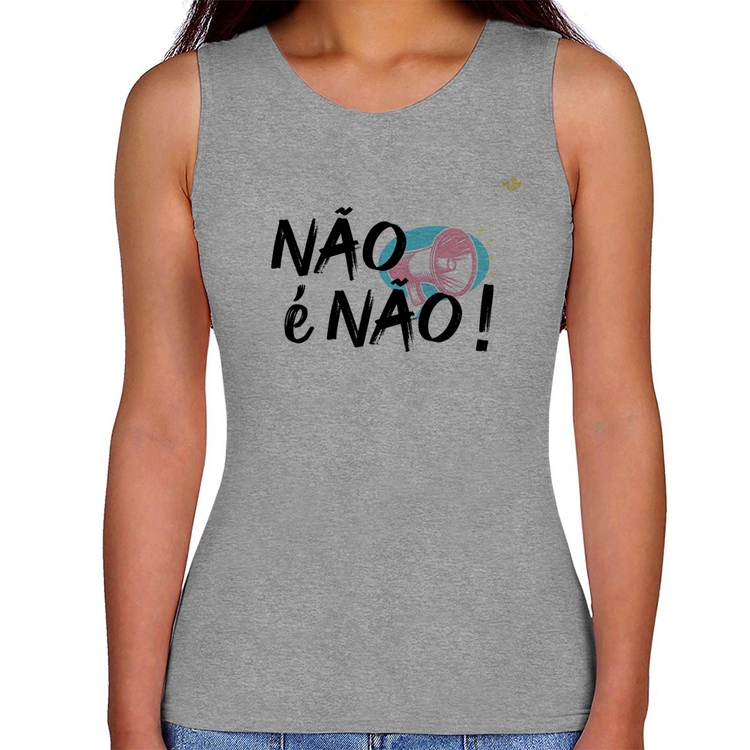 Regata Feminina Não é Não! - Cinza