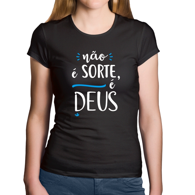Baby Look Algodão Não é sorte, é Deus