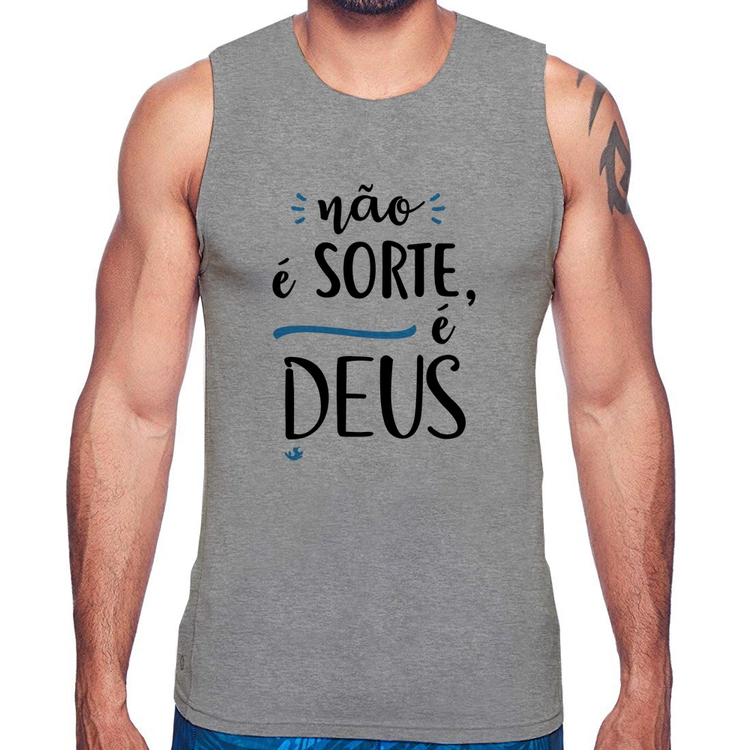 Regata Não é sorte, é Deus - Cinza