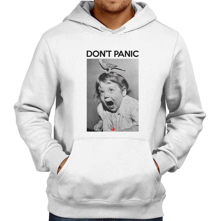 Moletom Não entre em pânico - Branco