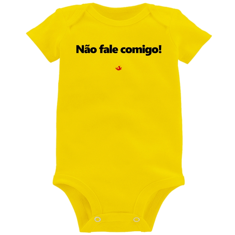 Body Bebê Não fale comigo! - Amarelo
