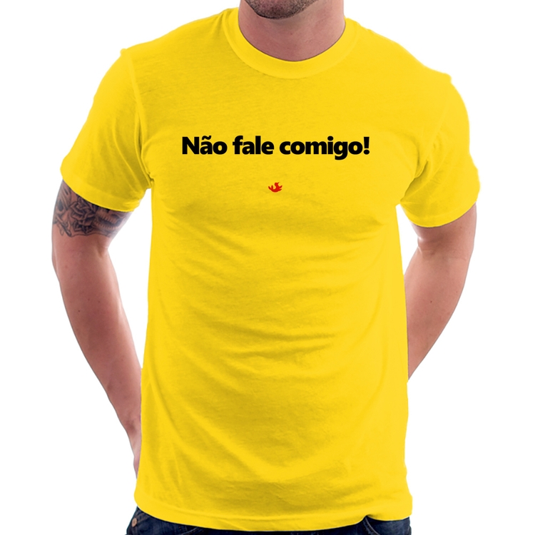 Camiseta Não fale comigo! - Amarela