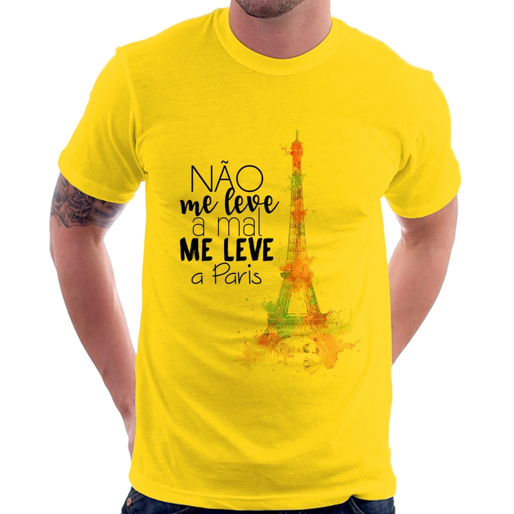 Camiseta Não me leve a mal, me leve a Paris - Amarela