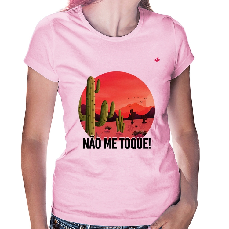 Baby Look Não me toque! - Rosa Bebê