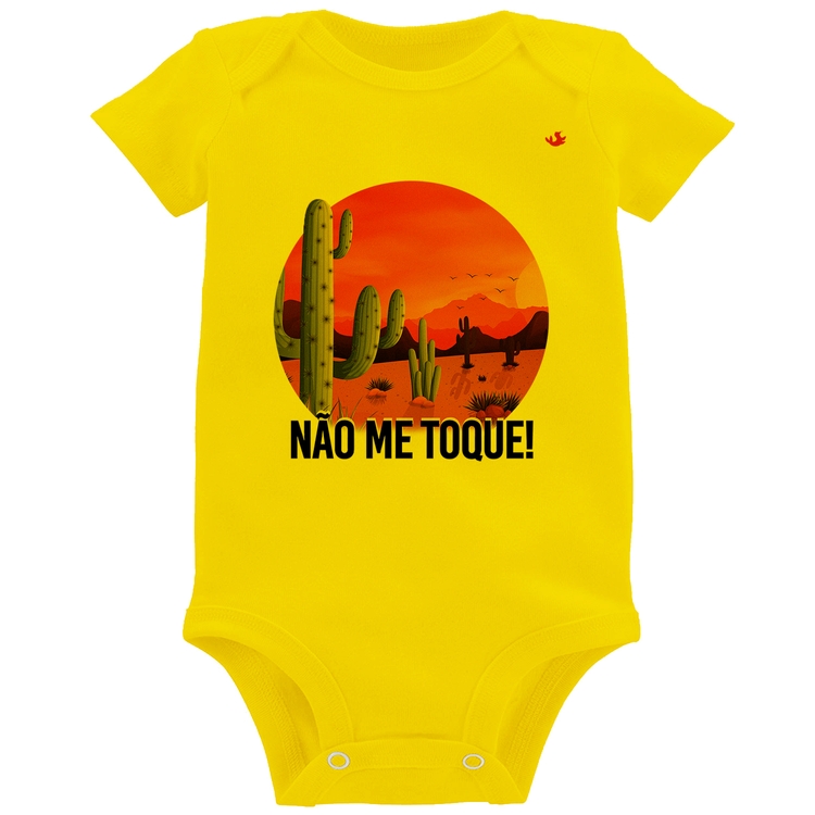Body Bebê Não me toque! - Amarelo