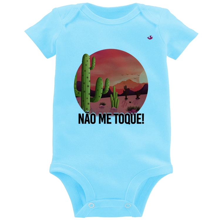 Body Bebê Não me toque! - Azul Bebê