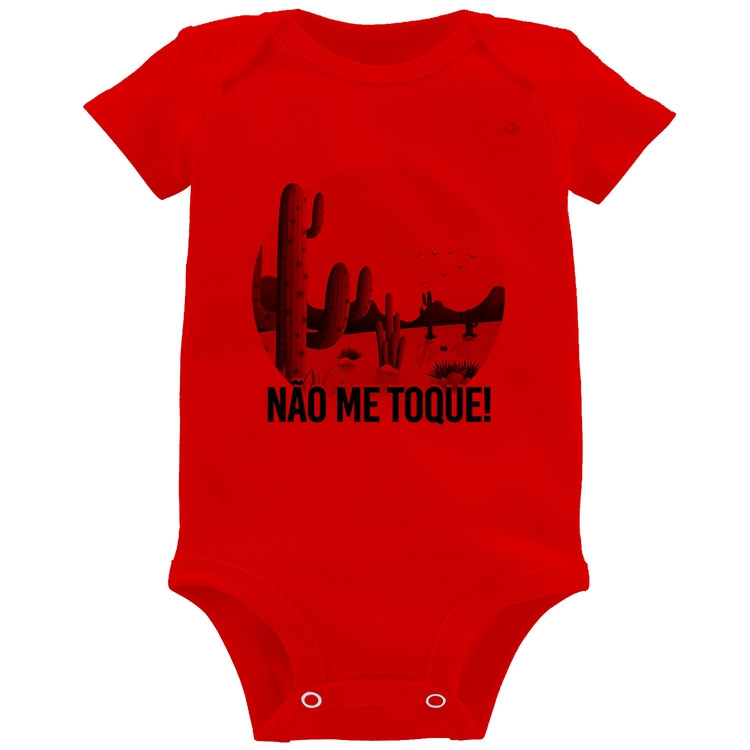 Body Bebê Não me toque! - Vermelho