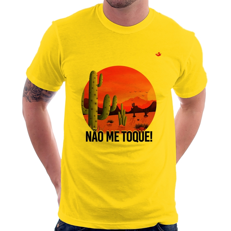 Camiseta Não me toque! - Amarela
