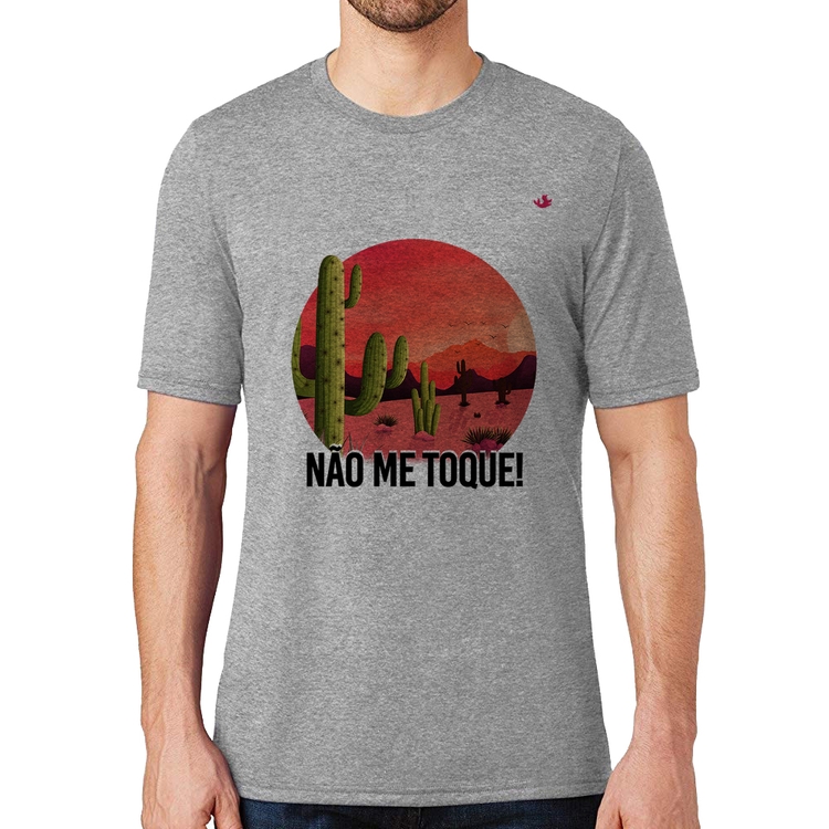 Camiseta Não me toque! - Cinza