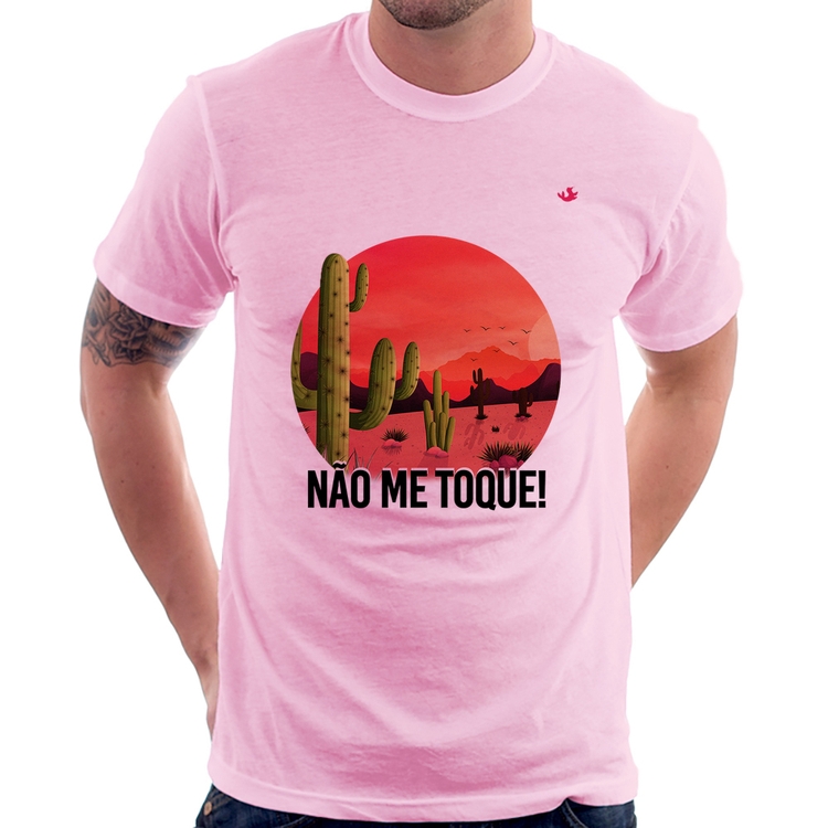 Camiseta Não me toque! - Rosa Bebê