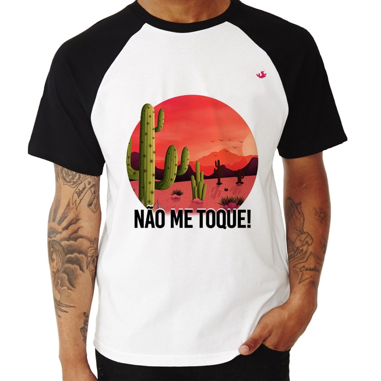 Camiseta Raglan Não me toque!